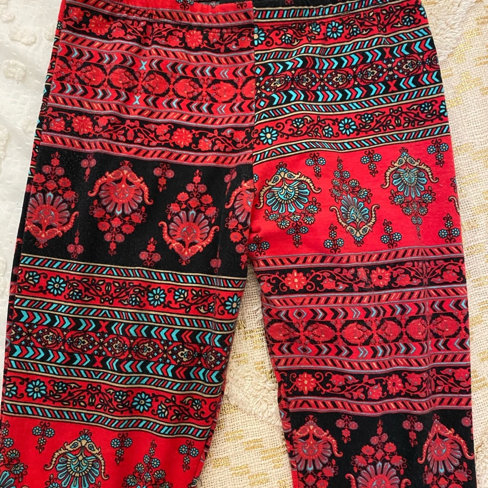 Printed, bell bottom pants